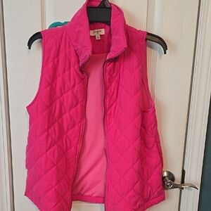Women's Pink Quilted Vest